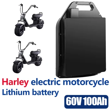 Водонепроницаемый электромобиль Harley, литиевая батарея 60V 100ah для двухколесного складного электрического скутера Citycoco, велосипед ++ бесплатная доставка