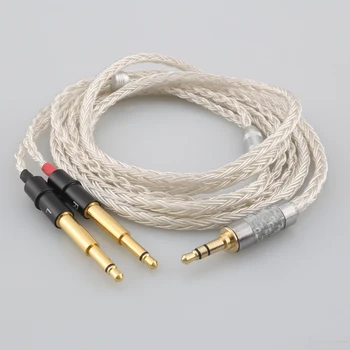 Audiocrast2, 5 мм 3,5 мм 16-жильный OCC Посеребренный кабель для наушников Для гарнитуры Meze 99 Classics NEO NOIR