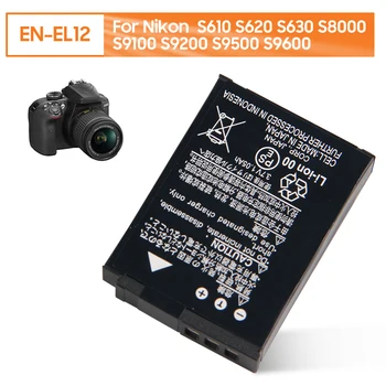Батарея для фотокамеры EN-EL12 Для Nikon S610 S620 S630 Keymission360 Keymission170 S9900 A900 AW13 S8000 S8100 S8200 S9100 S9500 s9600
