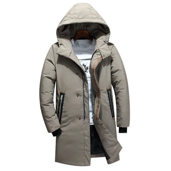 Утепленная теплая Ветрозащитная парка, Меховое пальто, Ветровка с капюшоном, мужская зимняя куртка 1780B