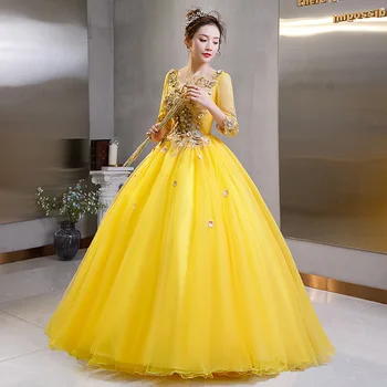 Платья невесты, свадебное платье, Свадебное платье для ужина, сетчатая вечерняя кружевная вуаль лимонно-желтого цвета для женщин