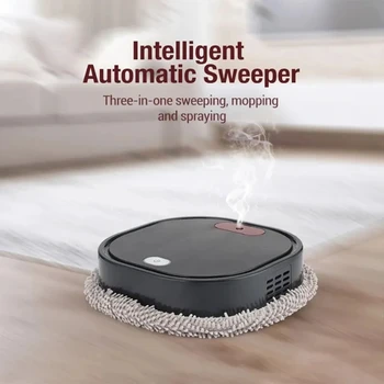 НОВЫЙ Робот-Пылесос Smart Sweeping and Mopping Перезаряжаемый Увлажняющий Спрей Автоматический Интеллектуальный Робот-Подметальщик