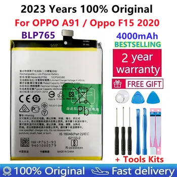 100% Оригинальный Высококачественный 4000 мАч BLP765 Сменный Аккумулятор Для OPPO A91 F15 CPH2001 CPH2021 Аккумуляторы для мобильных телефонов Bateria