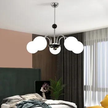 Роскошный Светодиодный подвесной светильник Nordic Gold Multihead с молочно-белым шаром, подвесной светильник для декора спальни, Светильники для гостиной, столовой