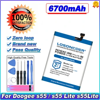 LOSONCOER S55 Аккумулятор 6700 мАч MTK6750T Для Doogee S55 Для мобильных телефонов Doogee S55 Lite в наличии
