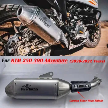 Слипоны Для KTM DUKE 250 390 Adventure 2020 2021 2022 Мотоциклетный Выхлопной Модифицированный Глушитель Со Средней Трубой Теплозащитный экран